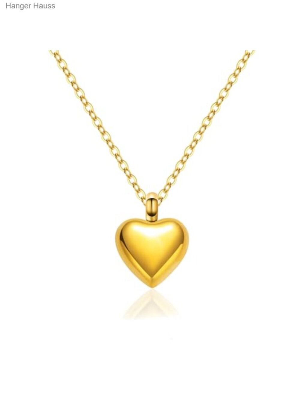 Cremation Urn Necklace Heart Pendant Stainless Steel Memorial Keepsake Ashes